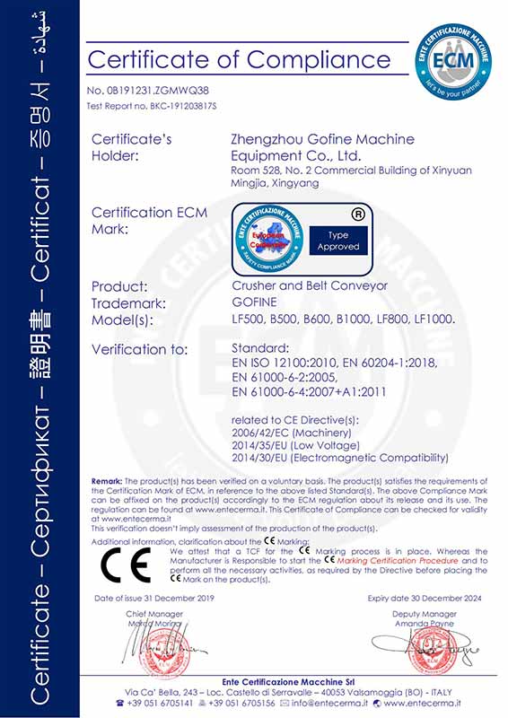 Gofine Qualification certificate 4