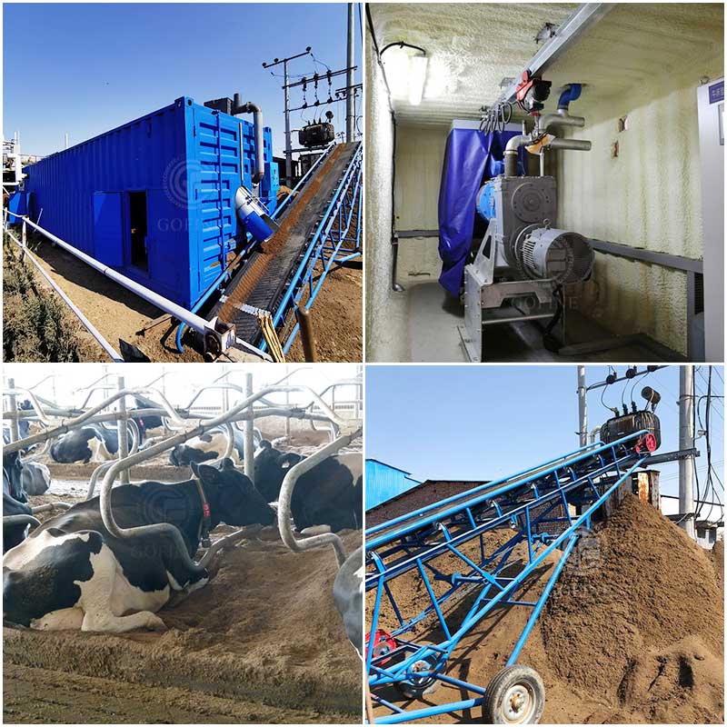 Cow mattress recycling system site