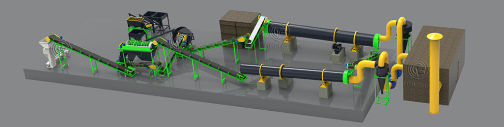 Biomass organic fertilizer production line