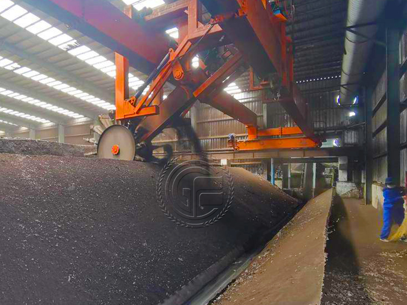 Organic fertilizer compost turning production line